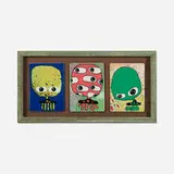 Ufo907, Untitled (triptych), acrylic on card