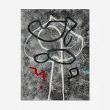 Untitled by Emerson Woelffer, 1987, acrylic on canvas, sold Oct 2025