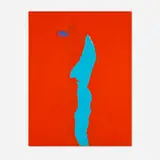 Man from New Hebrides by Emerson Woelffer, 1969, acrylic, collage on paper in Plexiglas artist's frame, sold Oct 2025