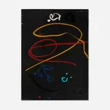 Untitled by Emerson Woelffer, 1987, oil, acrylic, and spray paint on canvas, sold Oct 2025