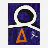Untitled by Emerson Woelffer, 1992, oil and acrylic on canvas, sold Oct 2025