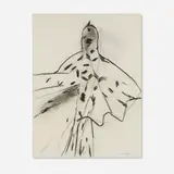 Emerson Woelffer, Untitled, 1956, charcoal on paper