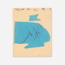Emerson Woelffer, Untitled, 1961, collage and pastel on paper