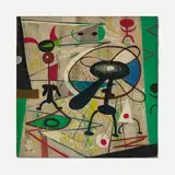 Untitled by Emerson Woelffer, oil and acrylic on canvas, sold Oct 2025