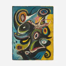 Emerson Woelffer, Untitled, 1948, oil on Masonite (double-sided)