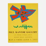 Emerson Woelffer, Paul Kantor Gallery exhibition poster, 1957, offset lithograph in colors