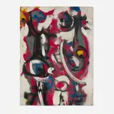 Untitled by Emerson Woelffer, c. 1949, oil and acrylic on board, sold Oct 2025
