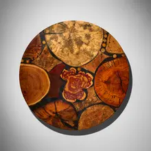 Philip Moulthrop, Arboreal Mosaic Platter, 2008, hackberry, plum, red maple, persimmon, mulberry, red burl, western red cedar, mahonia