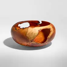 Anthony Bryant, Vessel, 2023, green-turned yew