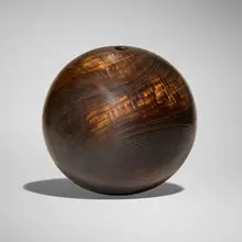 Black Sphere by David Ellsworth, 2017, figured ash, sold Apr 2026