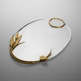 Claude Lalanne, Tray, c. 1985, silver-plated bronze, gold-plated bronze