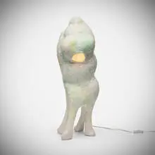Xiao Mao, Spring Embrace illuminated sculpture, 2023, plaster, acrylic paint, ceramic, wire