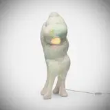 Xiao Mao, Spring Embrace illuminated sculpture, 2023, plaster, acrylic paint, ceramic, wire