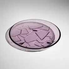 Pierre Chareau, Plate, c. 1930, molded glass