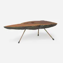 Carl Auböck, Coffee table, c. 1948, walnut, brass, rubber