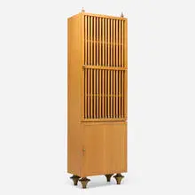 Zoo cabinet by Elizabeth Garouste and Mattia Bonetti, 1989, oak, bronze, sold Apr 2026