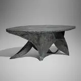 James Bearden, Tidal bench, plasma-carved steel with metallic polywash finish