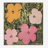 Flowers pile carpet by Andy Warhol, hand-knotted wool, sold Apr 2026