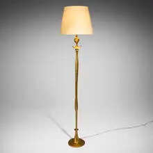 Alberto Giacometti, Tete de Femme floor lamp, 1985, gilt bronze, parchment shade