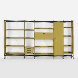 Studio Bbpr, Spazio shelving system, 1959-1960, enameled steel, plastic