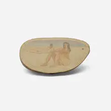 Richard Blow, Untitled (Bathers), c. 1955, hand-cut hardstone inlay on granite