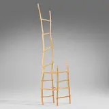 Jon Brooks, Styx ladder-back chair, 1986, maple, enamel paint, brass