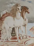 The Divine Horses Of Achilles, Balios And Xanthos by Giorgio de Chirico, sold Sep 2018