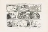 Pablo Picasso, Sueño y mentira de Franco, 1937, 2 Radierungen mit Aquatinta, jeweils auf Montval-Bütten. Mit Titelblatt, Textblatt in Spanisch und Textblatt in Englisch