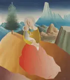 Pál Molnar C., Madonna mit Kind, 1933, Öl auf Holz