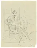 August Macke, Walter Gerhardt, 1912, Bleistift auf Papier