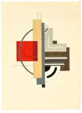Félix Del Marle, Ohne Titel, Um 1948, Gouache und Tuschfeder über Bleistift auf Papier
