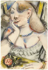 Paul Kleinschmidt, Nach der Vorstellung, 1936, Aquarell über Bleistift auf Zanders-Velin
