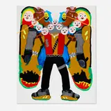 Matija Bobičić, Morpher, 2021, acrylic and marker on canvas