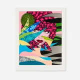 Miss Bugs, Polaroid 1, c. 2024, screenprint in colors and mixed media on wood and mirror