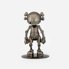Hajime Sorayama X Kaws, No Future Companion (Black Chrome), black chrome-plated metal