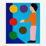 James Ulmer, Man with Balls, 2021, flashe on canvas