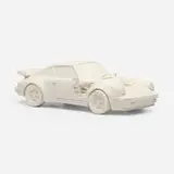 Daniel Arsham, Eroded 911 Turbo Porsche (White)