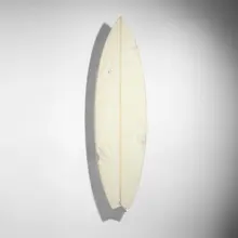 Daniel Arsham, Eroded Surfboard, 2021, resin, fiberglass, quartz crystals and selenite surfboard