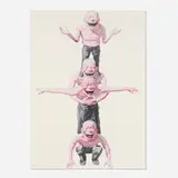 Yue Minjun, Untitled (Smile-ism No. 2), 2006, lithograph in colors
