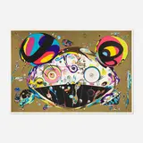 Takashi Murakami, Tan Tan Bo, 2016, screenprint in colors with gold leaf