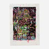 Bäst, Trash & Royal, 2008, screenprint in colors with hand-embellishments on wove paper