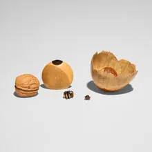 Hans Weissflog, Collection of five works, c. 1995, African blackwood, Osage orange, ebony, satinwood, amboyna burl