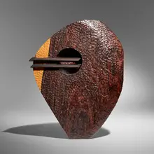 Robyn Horn, Pierced Stone, 1999, cocobolo, ebony