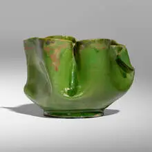 George E. Ohr, Vase, 1906, bisque earthenware