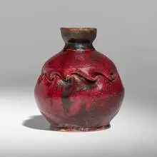 George E. Ohr, Vase, 1898-1910, glazed earthenware