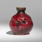 George E. Ohr, Vase, 1897-1900, glazed earthenware
