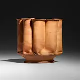 George E. Ohr, Vase, 1898-1910, scroddled bisque earthenware
