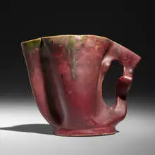 Pitcher by George E. Ohr, 1898-1910, glazed earthenware, sold Feb 2026