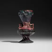 Large vase by George E. Ohr, 1897-1900, glazed earthenware, sold Feb 2026