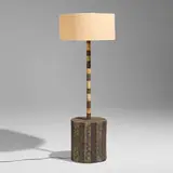 Paul Evans, Rare floor lamp, c. 1968, torch-cut, welded and polychromed steel